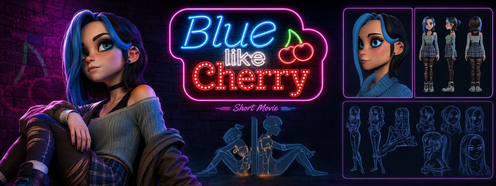 Blue Like Cherry original project artwork